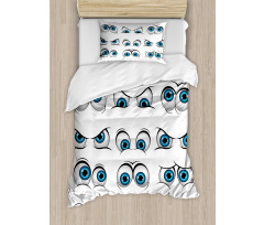 Cartoon Emoticons Funny Duvet Cover Set