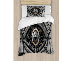 Robot Eye Wires Technology Duvet Cover Set