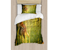 Vixen Mammal Summer Forest Duvet Cover Set