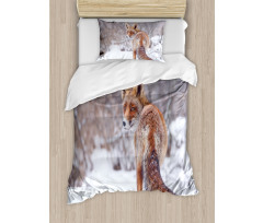 Snowy Country Furry Animal Duvet Cover Set