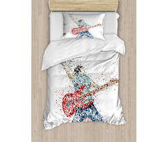 Guitarist Dots Duvet Cover Set