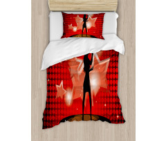 Woman Singer Star Duvet Cover Set