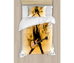 Girl Hair Guitar Duvet Cover Set