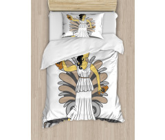 Woman with Amphora Duvet Cover Set