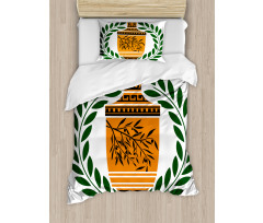 Greek Vase Laurel Duvet Cover Set