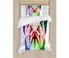 Butterfly Rainbow Duvet Cover Set