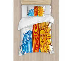 Ocean Wave Sun Duvet Cover Set