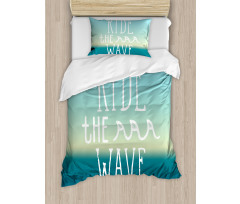 Ocean Graphic Art Duvet Cover Set