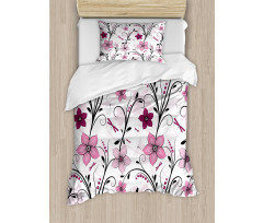 Shabby Plant Florets Duvet Cover Set