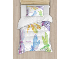 Watercolor Winged Bug Duvet Cover Set