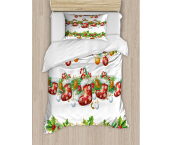 Flowers Socks and Bells Duvet Cover Set