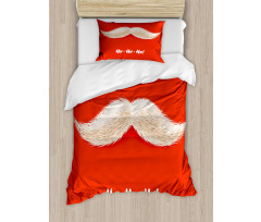 Vivid Santa Mustache Duvet Cover Set