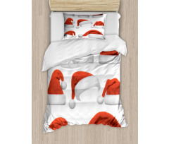 Santa Hats Pattern Duvet Cover Set