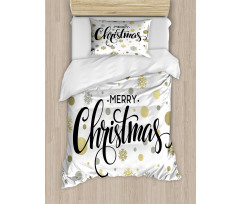 Merry Xmas Snowflake Duvet Cover Set