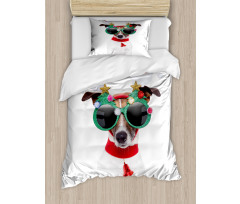 Funny Dog Sunglasses Duvet Cover Set