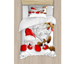 Funny Santa Reindeer Duvet Cover Set