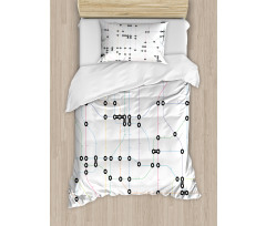 Colorful Lines Metro Scheme Duvet Cover Set