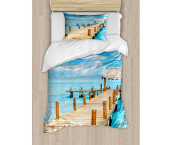 Tropic Seascape Wooden Jetty Duvet Cover Set