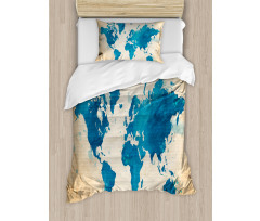 Vintage Watercolor Duvet Cover Set