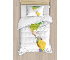 South and North America Duvet Cover Set