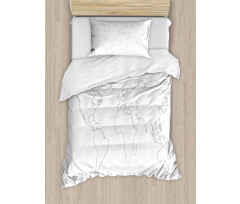 Simple Outline Abstract Duvet Cover Set