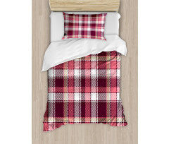 Retro Plaid Squares Duvet Cover Set