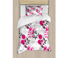 Nostalgic Leaf and Flowers Duvet Cover Set