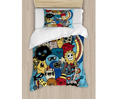 Various Monsters Universe Duvet Cover Set