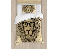 Dandy Cool Lion Character Duvet Cover Set