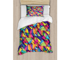 Geometric Triangles Art Duvet Cover Set