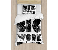 Words with Galaxy Stars Duvet Cover Set