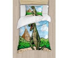 T-Rex Active Volcano Duvet Cover Set