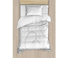 Doodle Hearts Love Duvet Cover Set