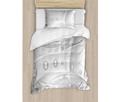 Lines Curves Balls Duvet Cover Set