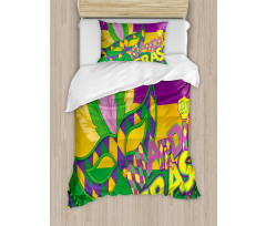 Vivid Beads Feathers Duvet Cover Set