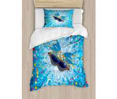 Colorful Dots Swirls Duvet Cover Set