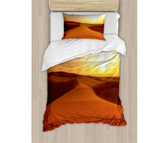 Footprints on Sand Dunes Duvet Cover Set