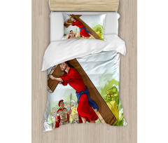 Ancient Roman Crowd Graphic Duvet Cover Set