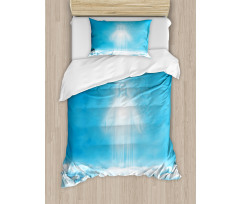 Above the Clouds Ancient Scene Duvet Cover Set