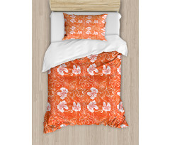 Hawaiian Summer Hibiscus Duvet Cover Set