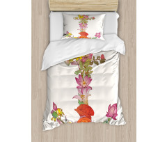 Spring Flowers Blooming Duvet Cover Set