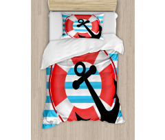 Lifebuoy Anchor Design Duvet Cover Set