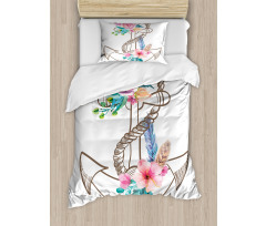 Spring Blossoms Feathers Duvet Cover Set