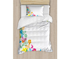 Colorful Butterfly Borders Duvet Cover Set