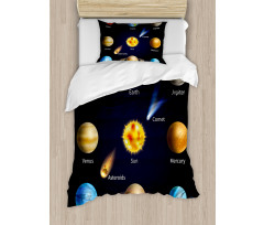 Space Objects Comet Duvet Cover Set