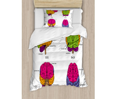 Human Brain Colors Duvet Cover Set