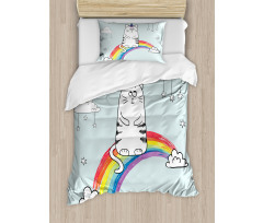 Rainbow Words Art Duvet Cover Set