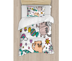 Pug Mermaid Wish Duvet Cover Set