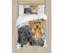 Terrier with Bow Duvet Cover Set