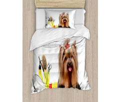 Hairstyle Puppy Duvet Cover Set